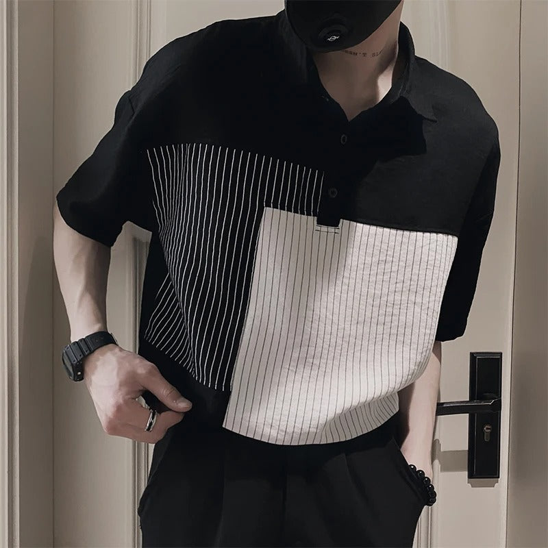 Patchy Striped Tees For Men
