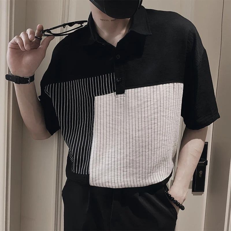 Patchy Striped Tees For Men
