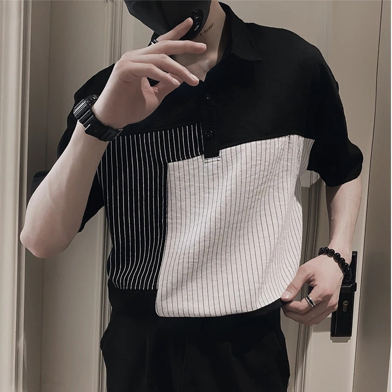 Patchy Striped Tees For Men